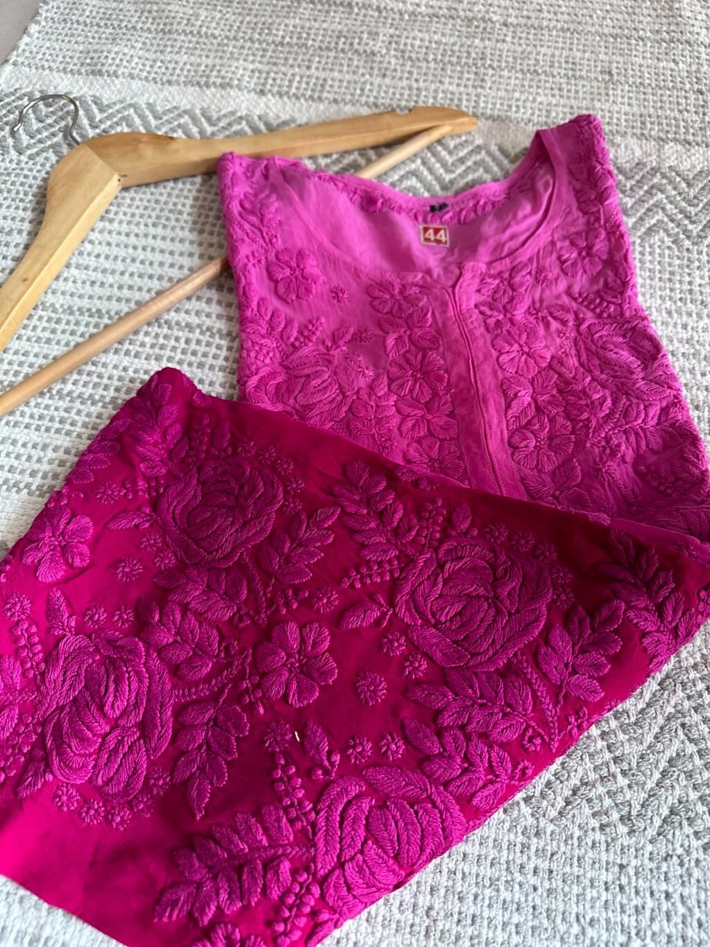 Noorani Rose soft georgette Chikankari kurta