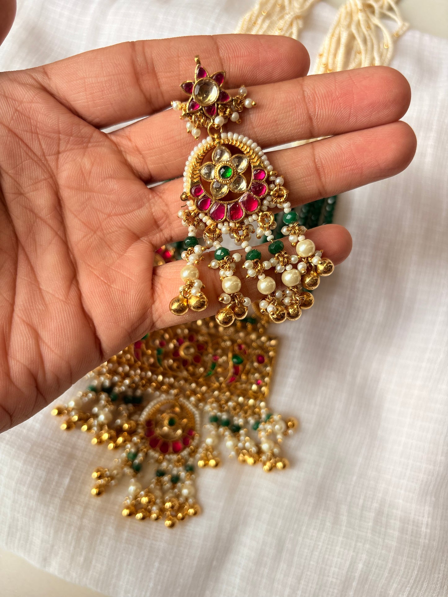 Pachi kundan jewellery set #08