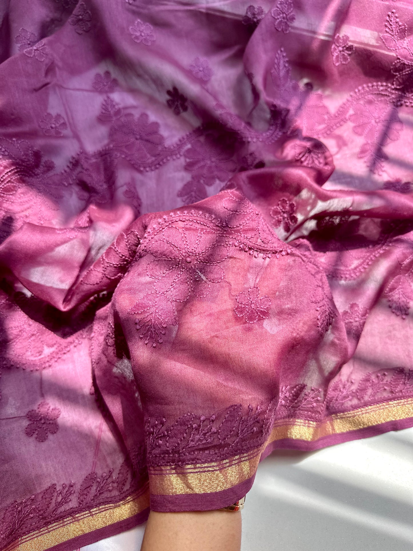 Moonlight Soft Pure Chanderi Saree With blouse pc