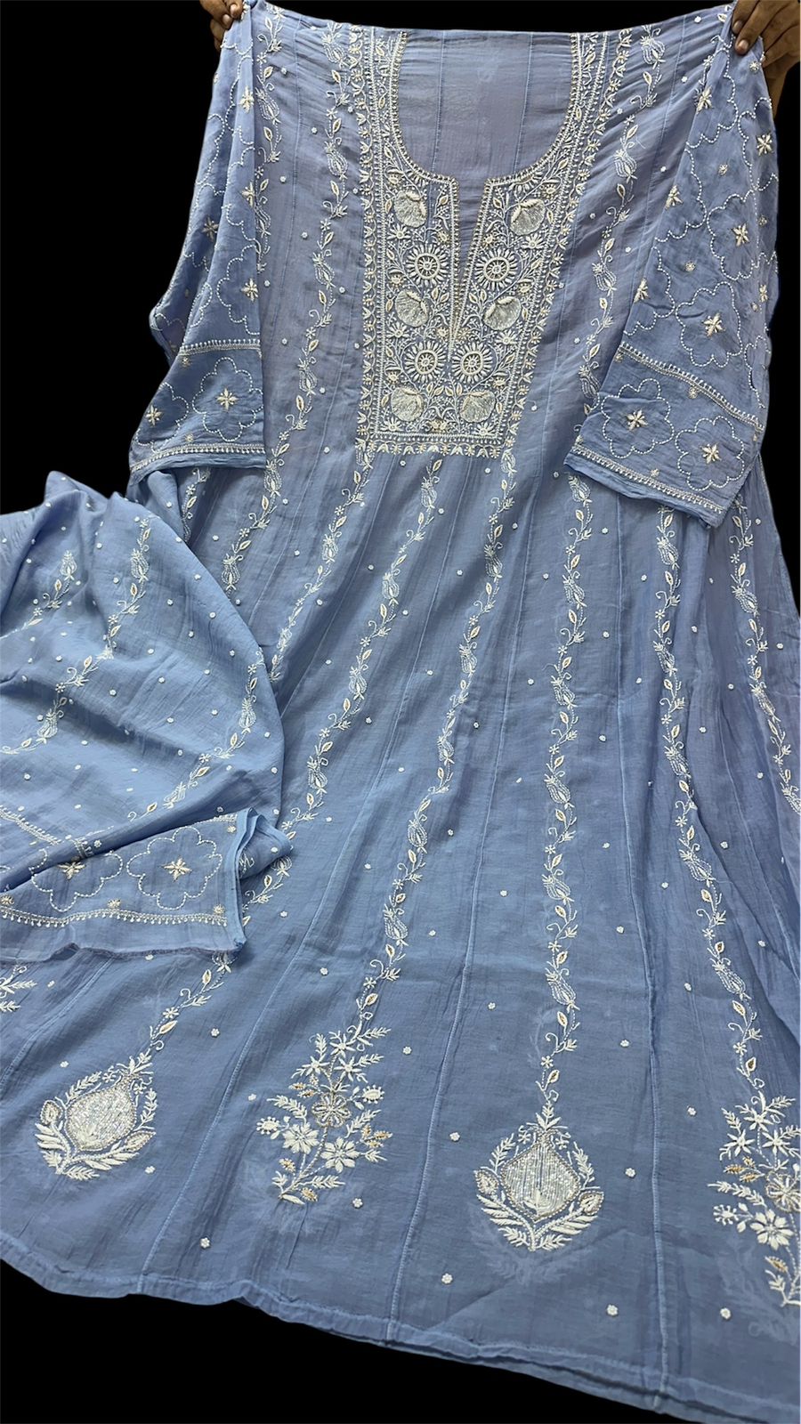 Handwork Chikankari Anarkali Suit set