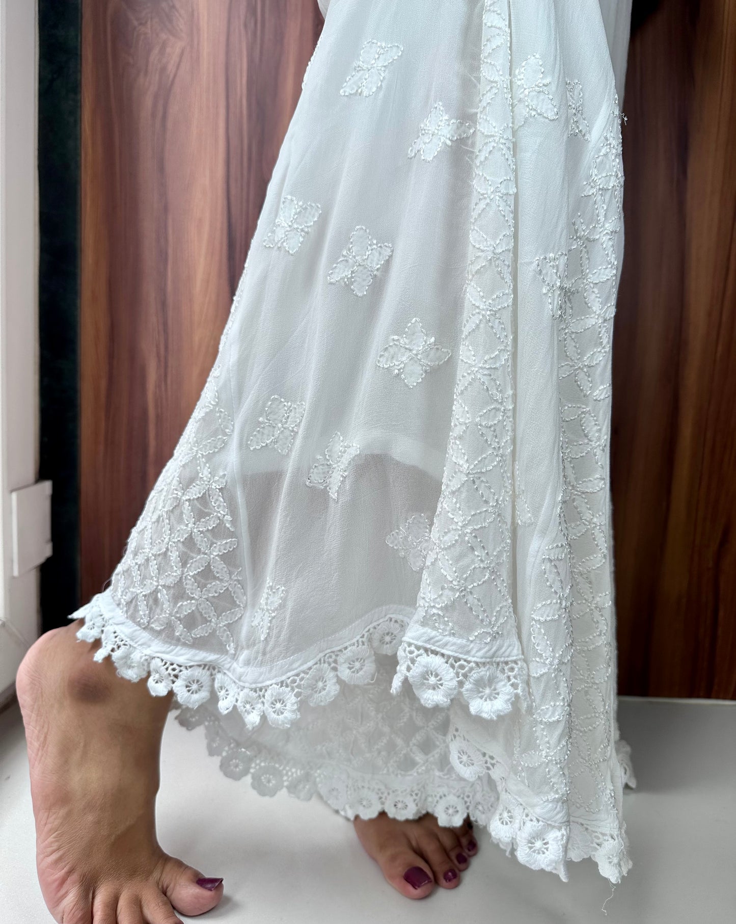 A lace kalidaar sharara bottom