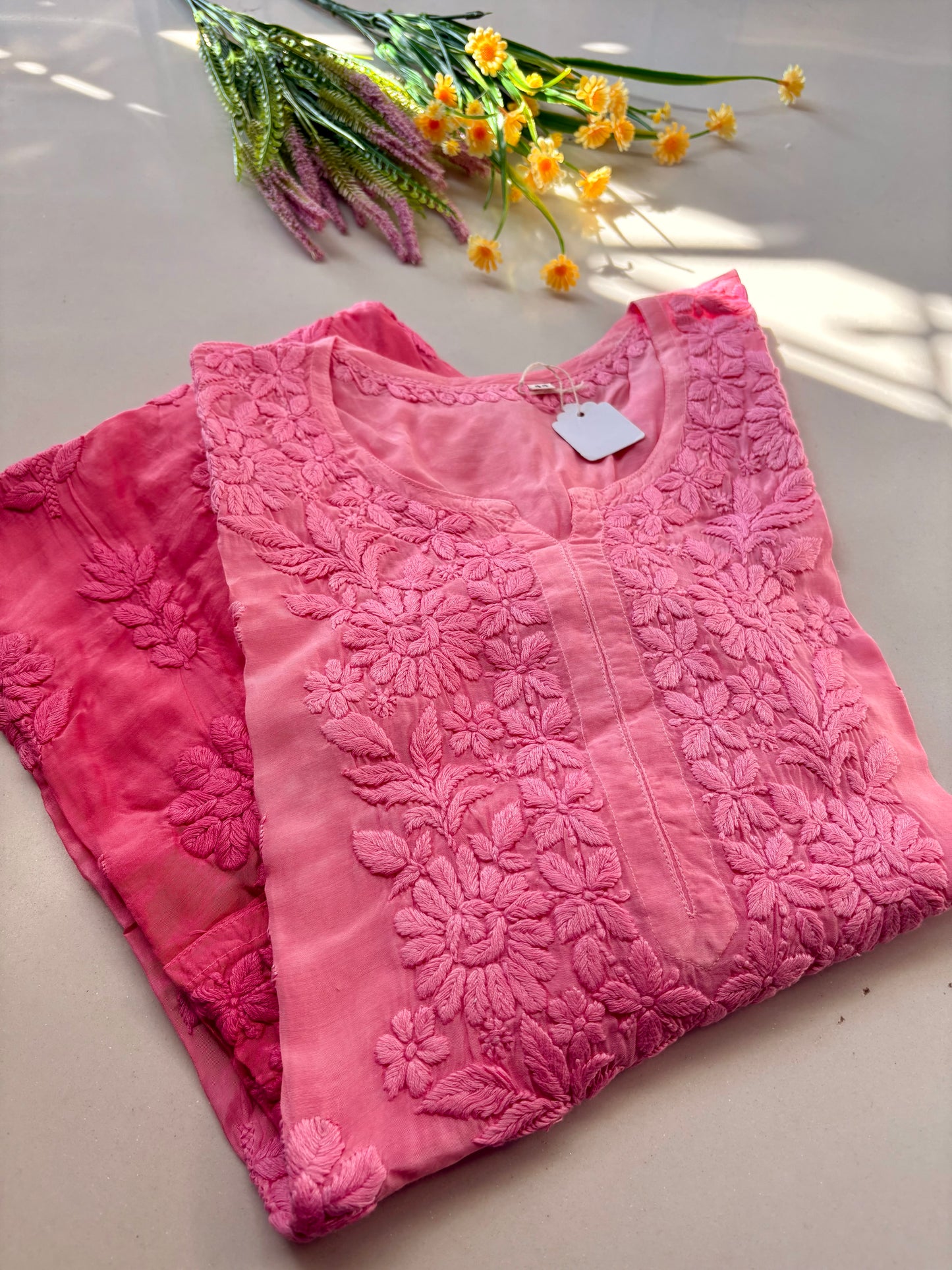 Naina Baby pink Chikankari Kurta