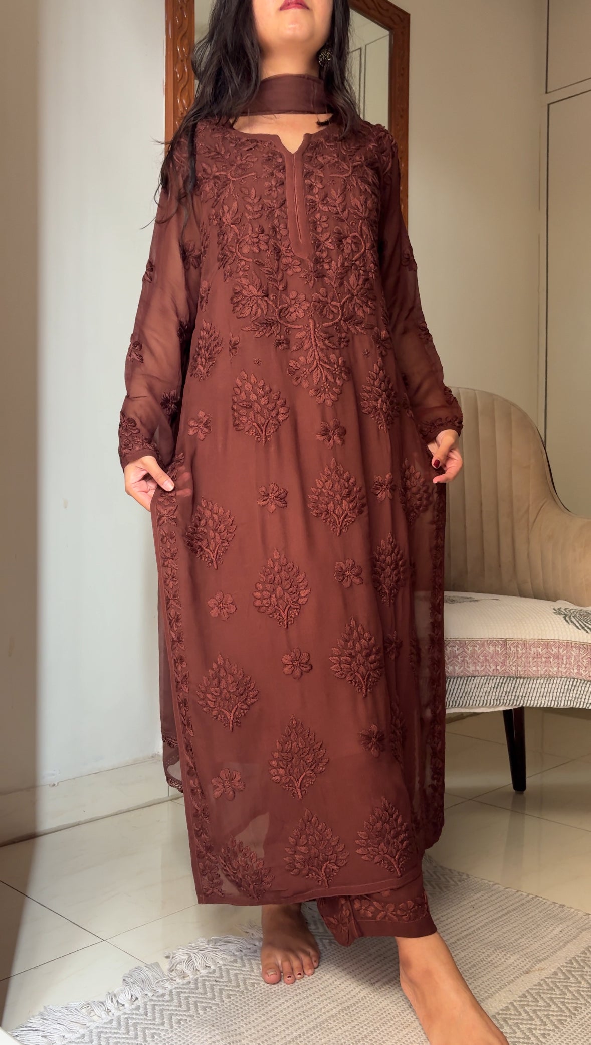 Haniya - Terracotta browns Suit Set