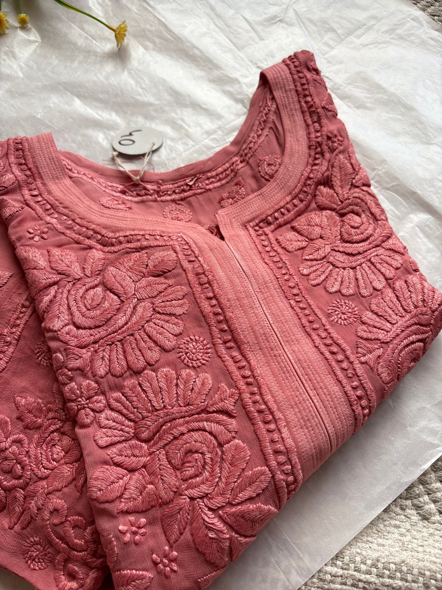 Blossom Pure georgette Lucknowi Chikankari Kurta