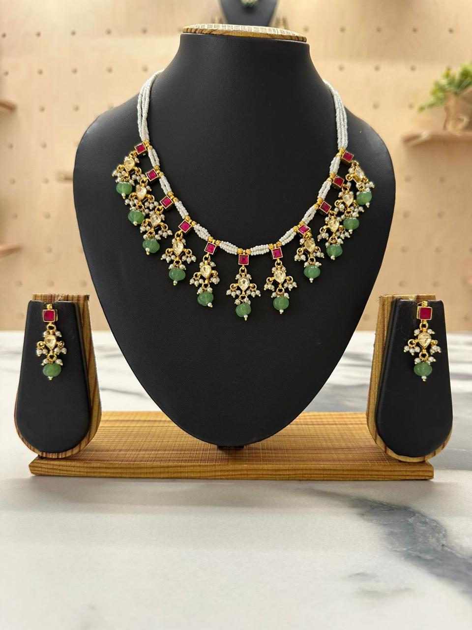 Pachi kundan jewellery set #06