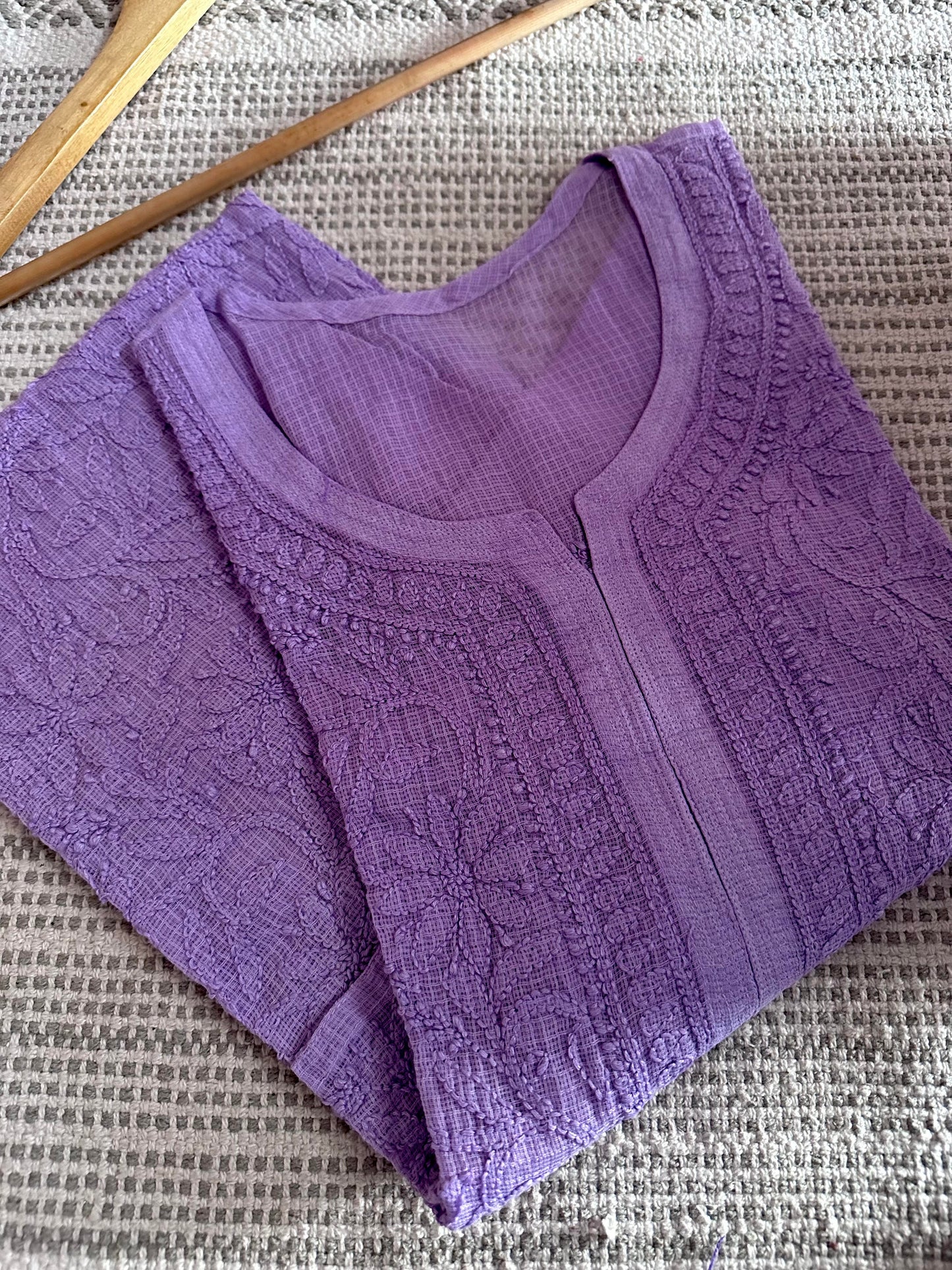 Soft Kota Jaal Chikankari Kurta