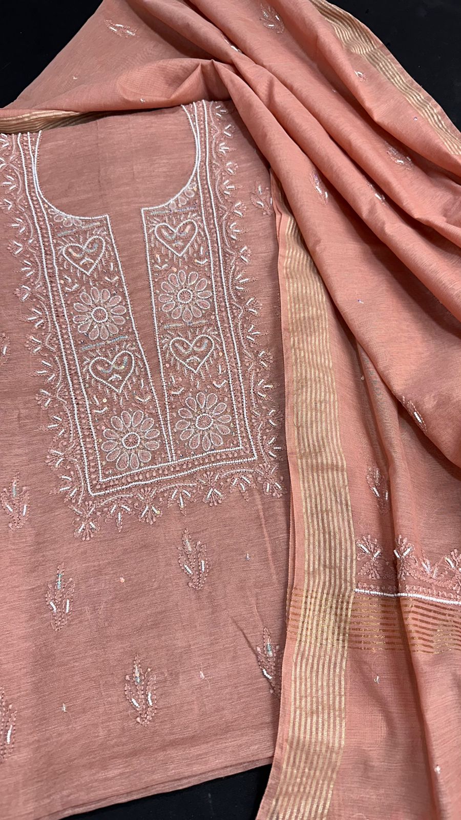 Linen Unstitched Suit Set