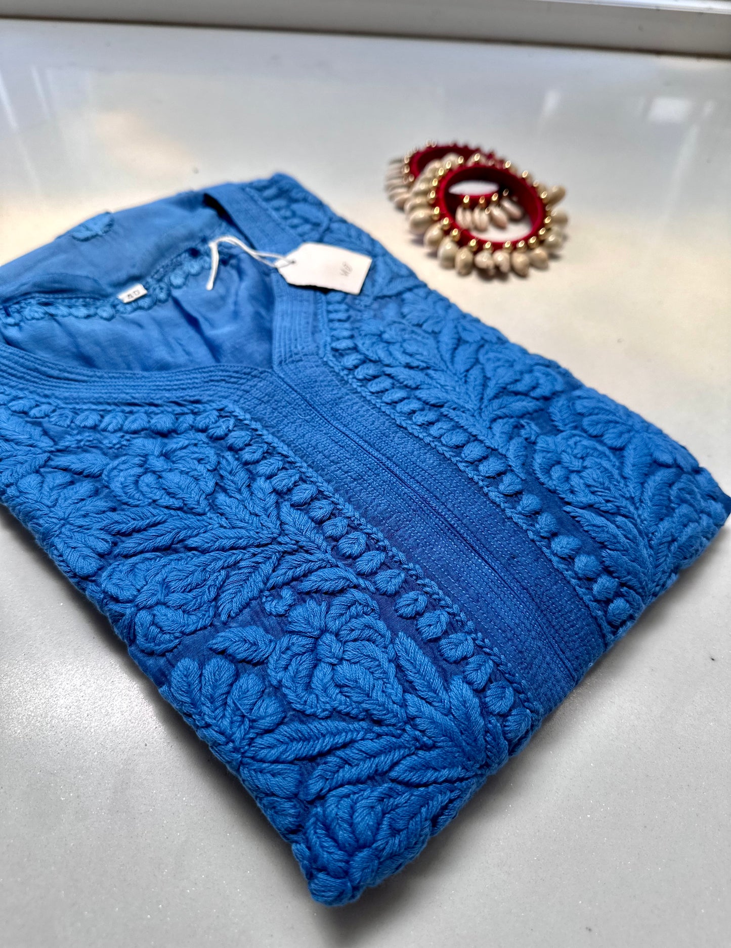 Noor Chikankari 3D work kurta