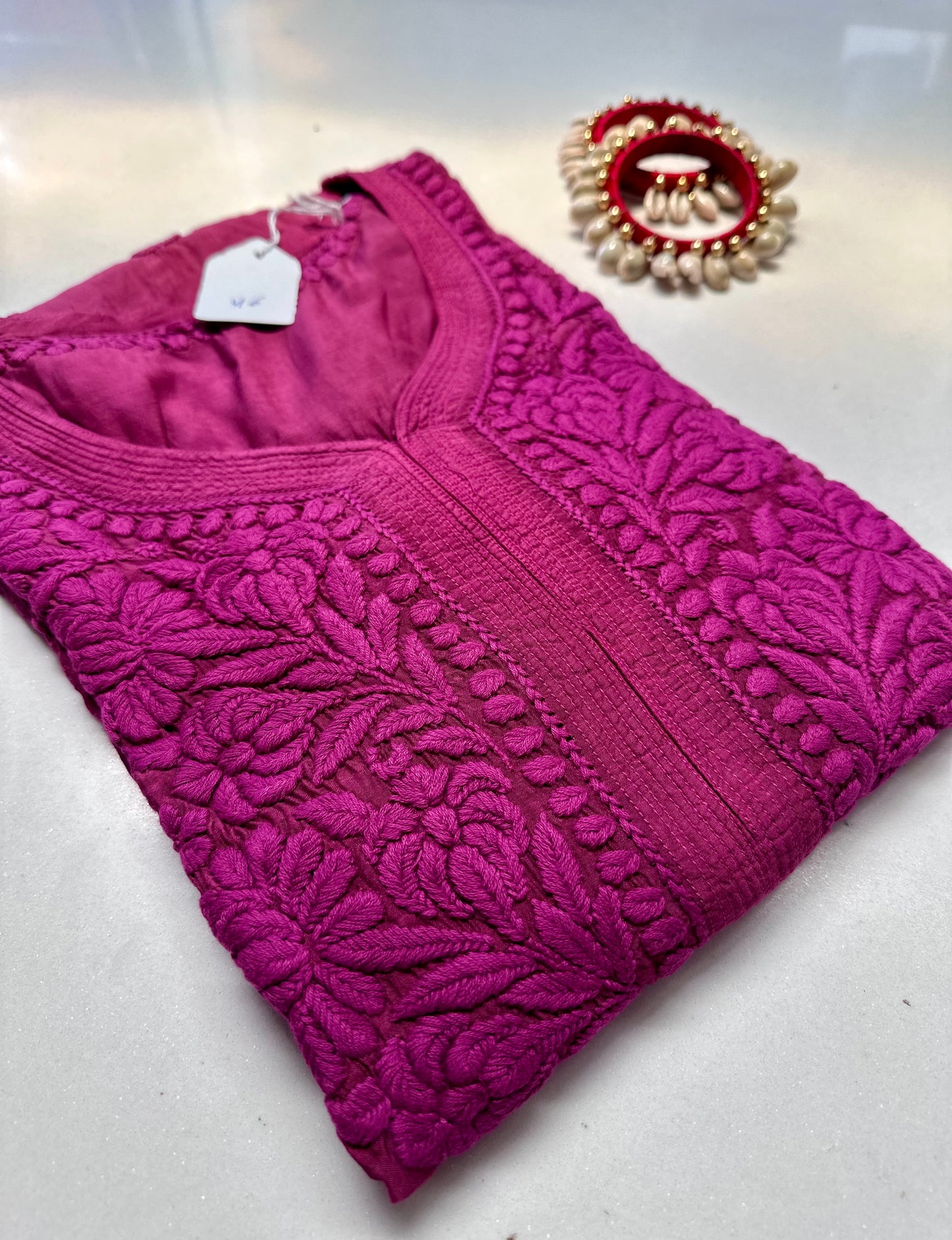 Noor Chikankari 3D work kurta