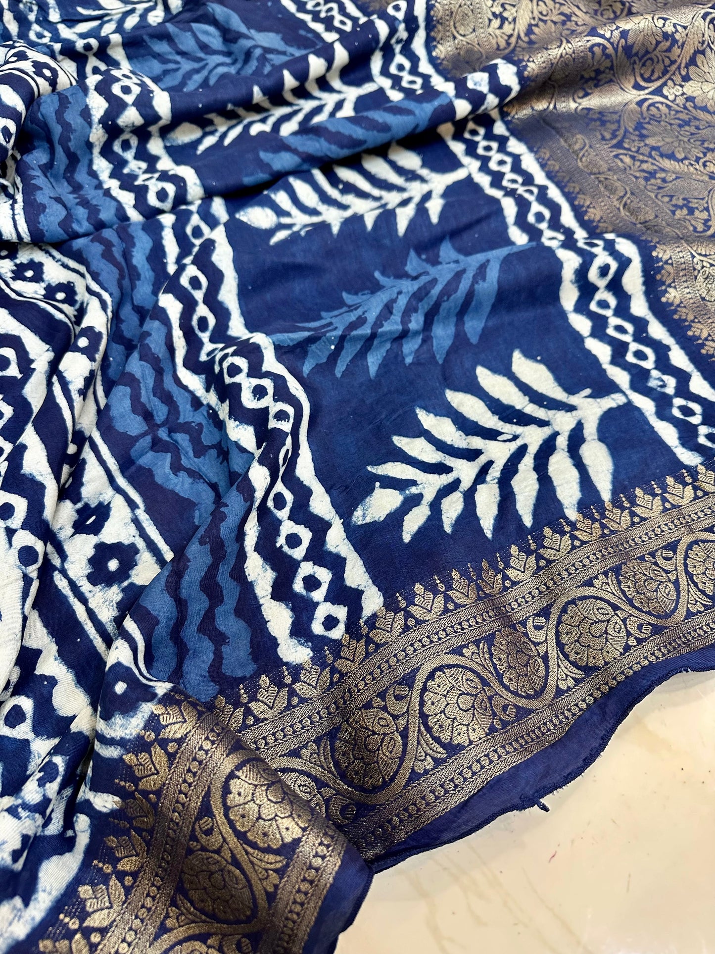 kanika Indigo Dola silk saree