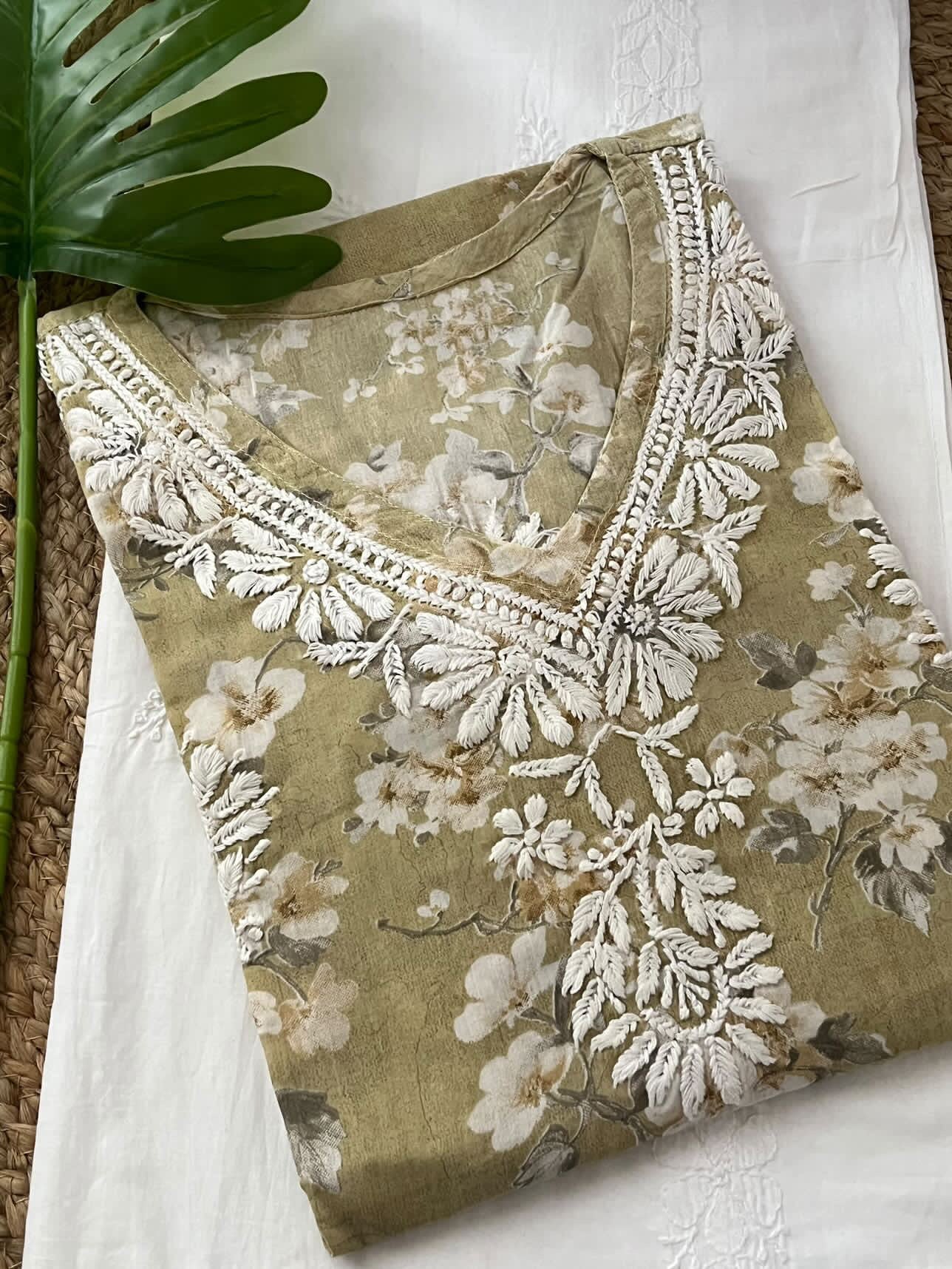 Bagh cotton daily wear Chikankari kurta