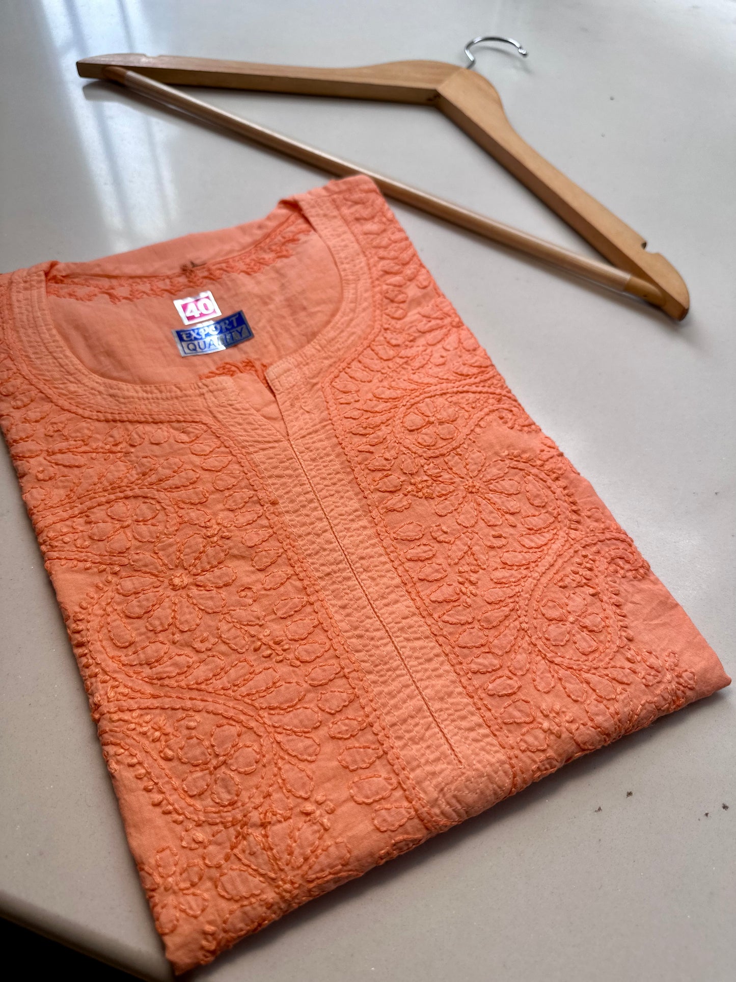 Sita pure mul cotton chikankari kurta