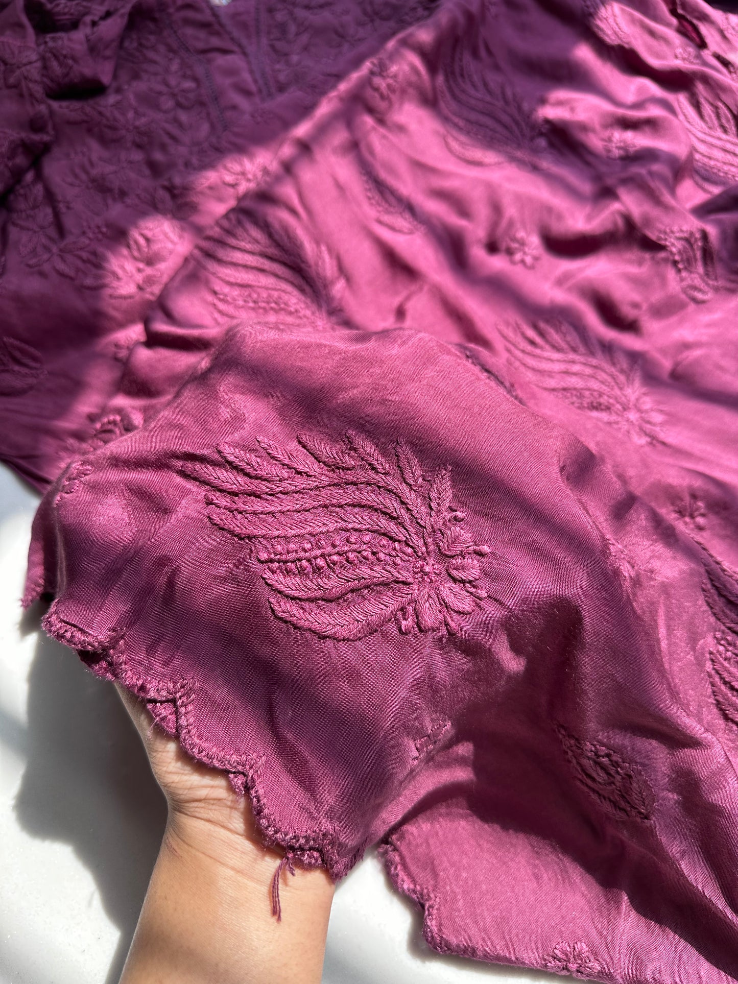 Mohini Pure muslin non transparent Chikankari suit set