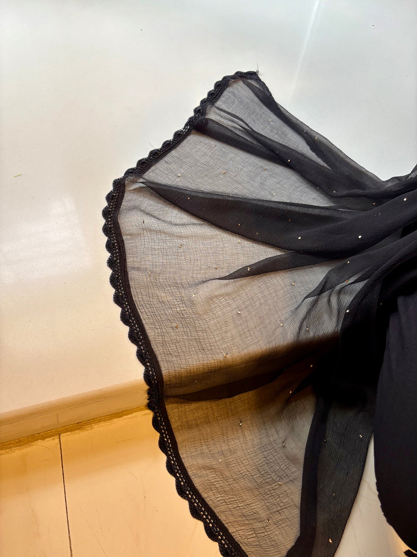 Chhaya 3D black Haniya georgette Suit set