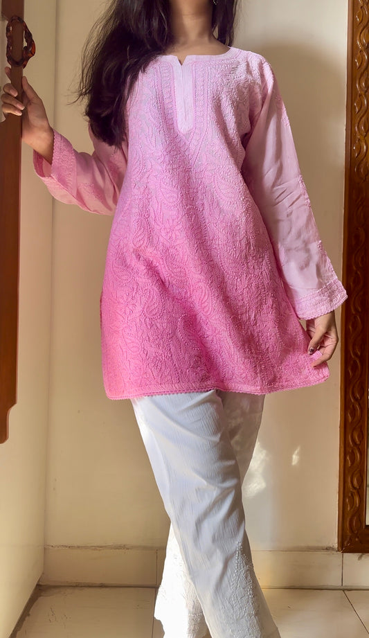 Inara Short Pure muslin Chikankari Kurta