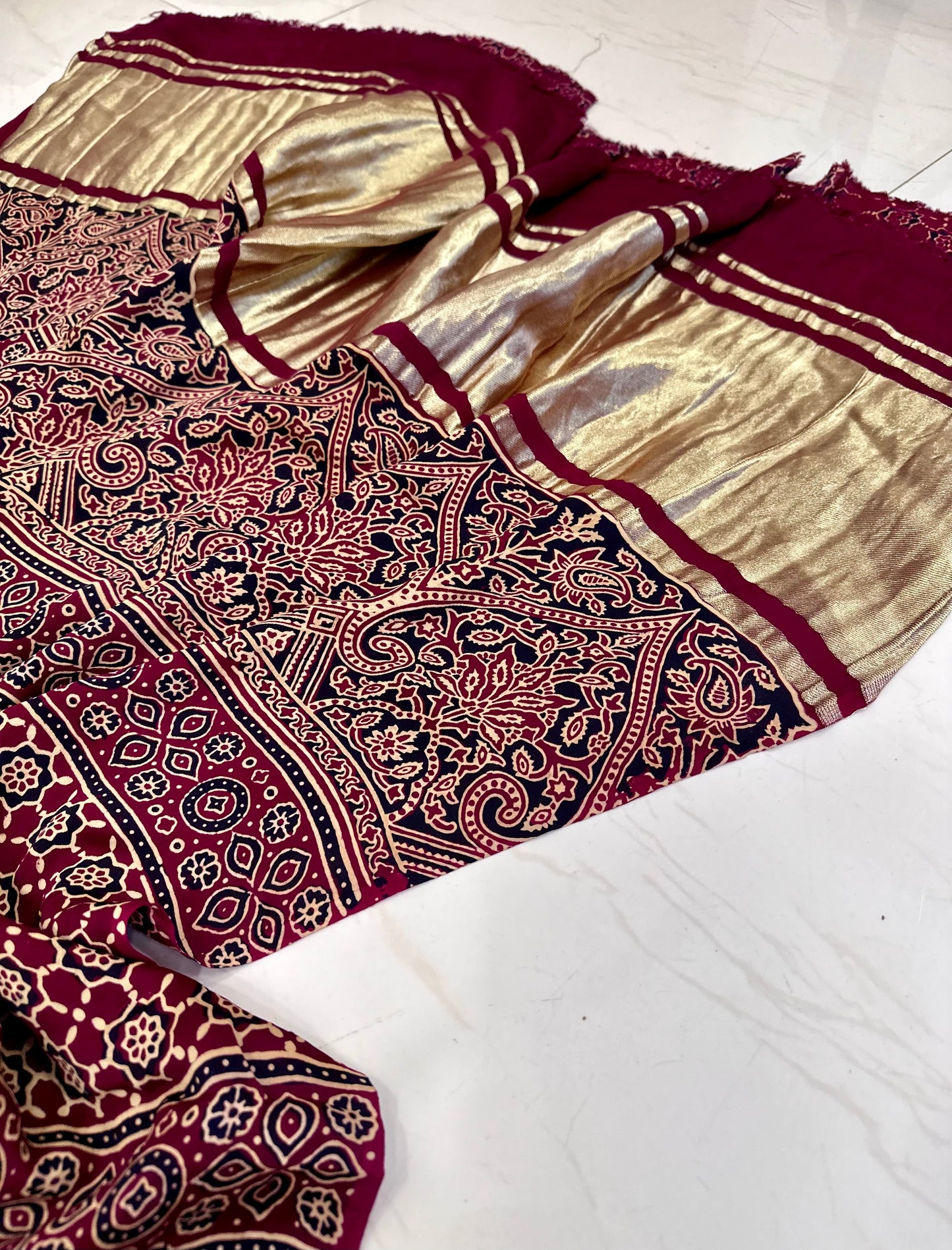 Pure modal gharchola Bandhej bandhani saree