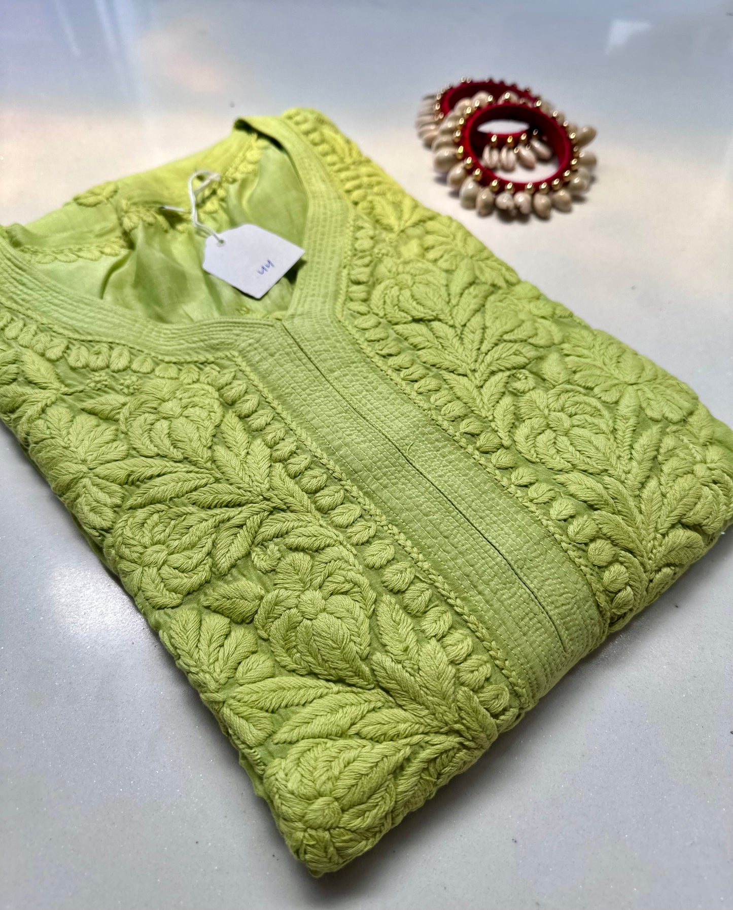 Noor Chikankari 3D work kurta