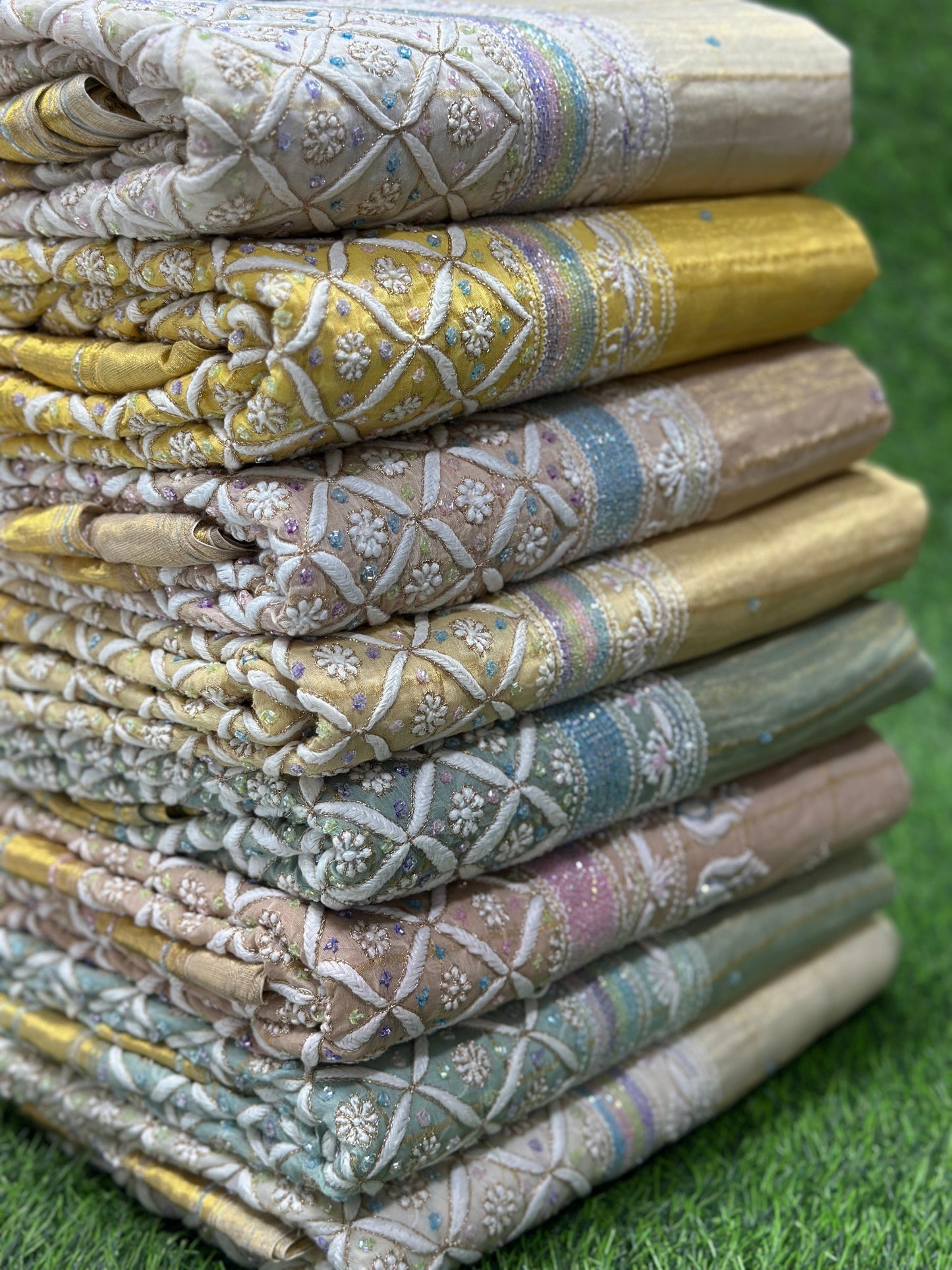 Rohini mul Chanderi chikankari handwork Saree