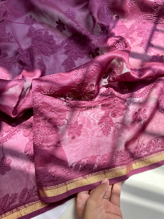 Moonlight Soft Pure Chanderi Saree With blouse pc