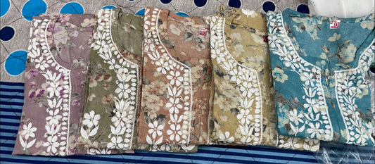 Bagh affordable Mul mul cotton Chikankari kurta