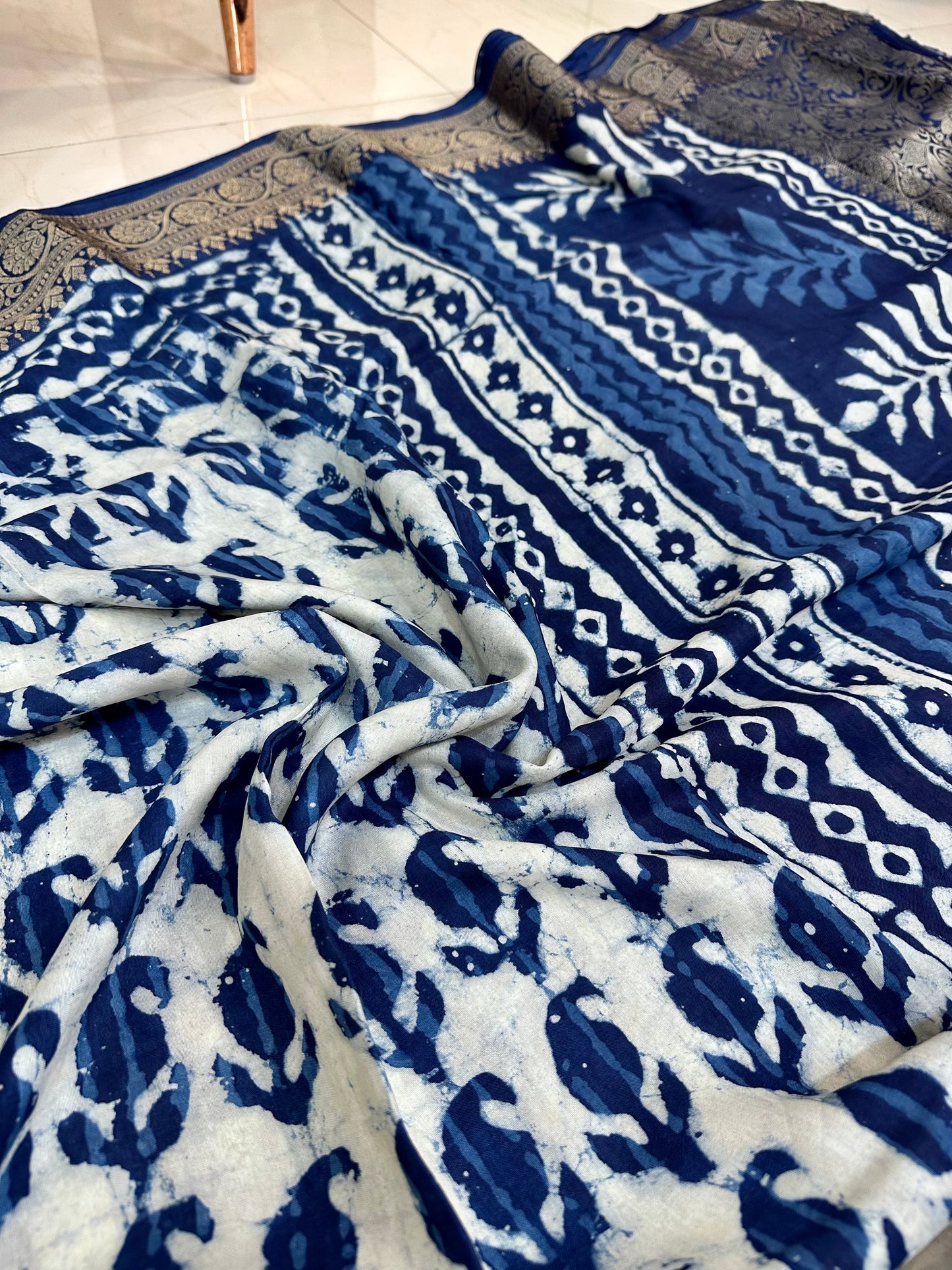 kanika Indigo Dola silk saree