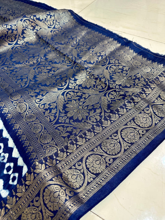 kanika Indigo Dola silk saree