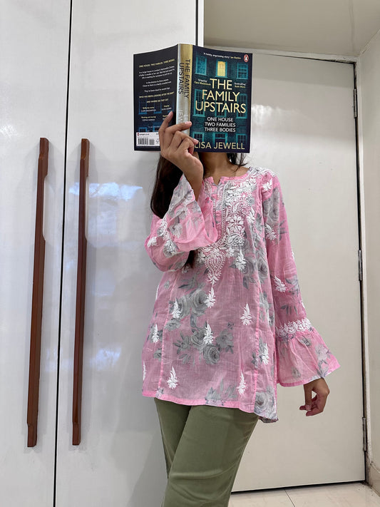 Chikankari Mul mul short kurta