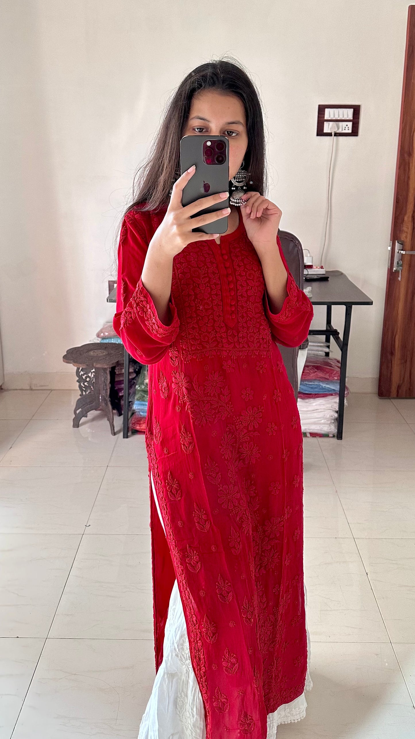 Heer ombre Georgette Chikankari Kurtas