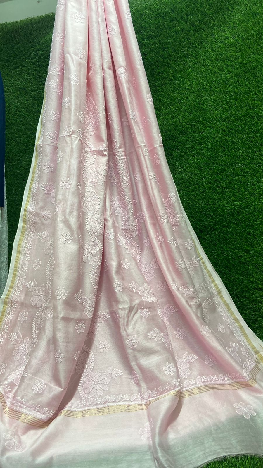 Moonlight Soft Pure Chanderi Saree With blouse pc
