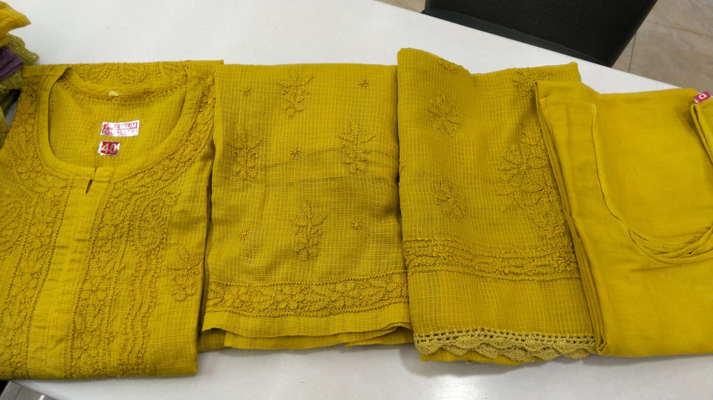 Anika Kota cotton Chikankari Suit Set