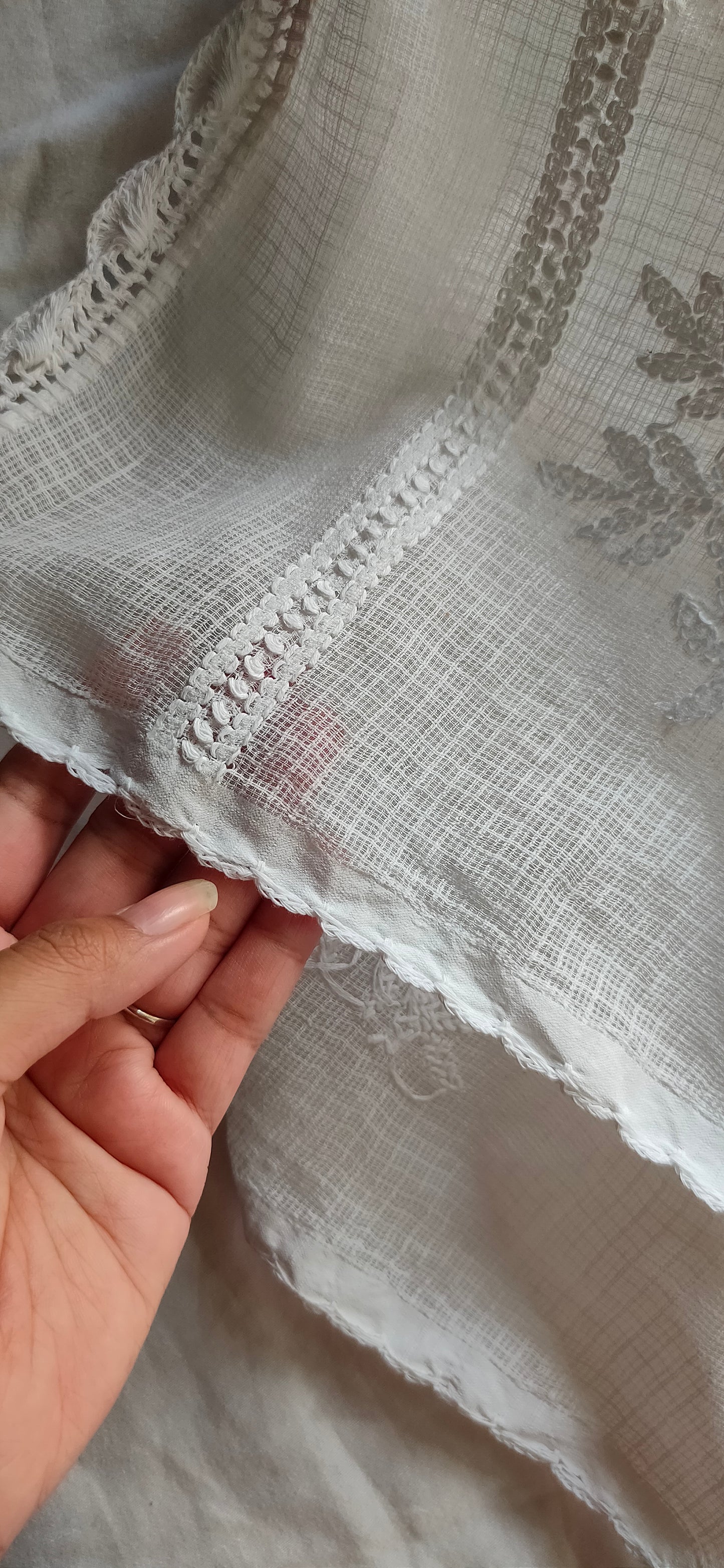 Chikankari pure Kota Cotton Dupatta