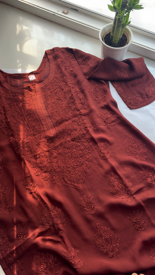 Ruhi Pure viscose georgette Chikankari Kurta