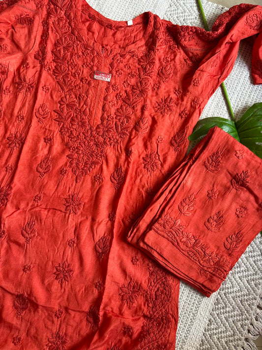 Lily - Non Transparent Cotton Chikankari Suit set