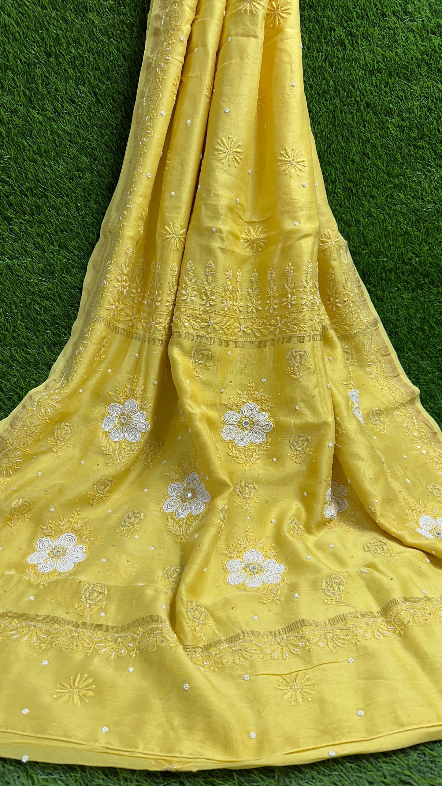 Simran Soft Pure Chanderi Silk with Katadana chikankari saree