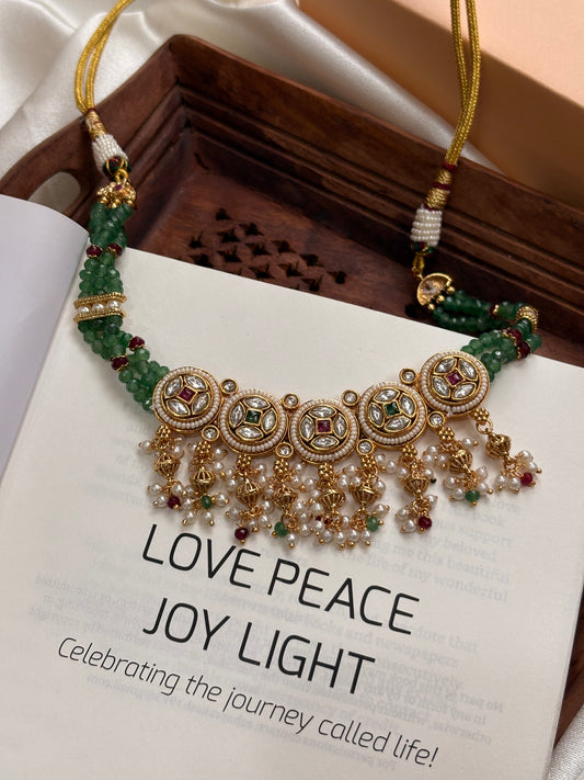 Green Gulnaz choker set