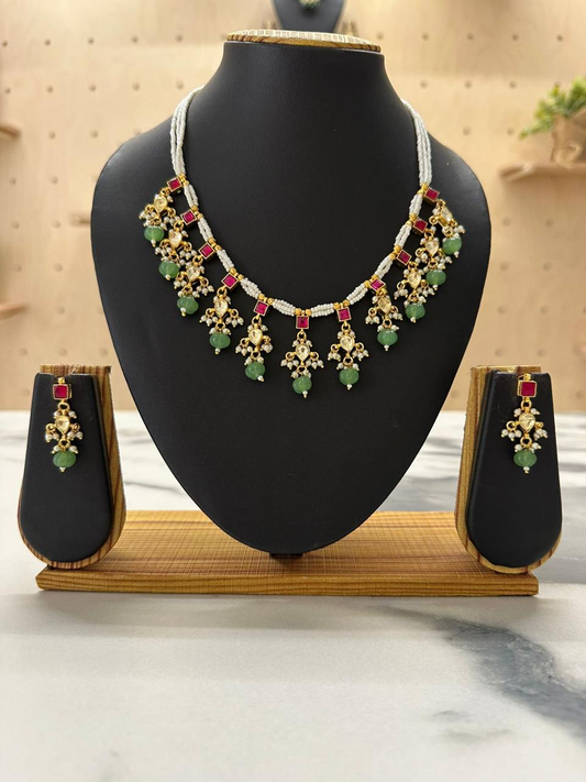 Pachi kundan jewellery set #06