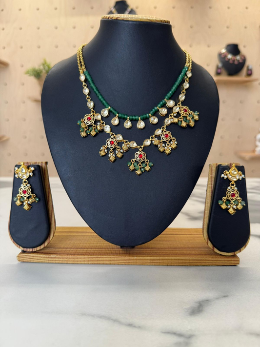 Pachi kundan jewellery set #07