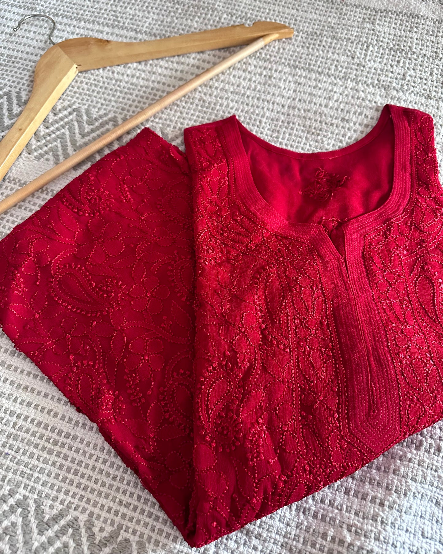 Jaal Georgette Kurtas In Fine Chikankari Work (Dark Shades)