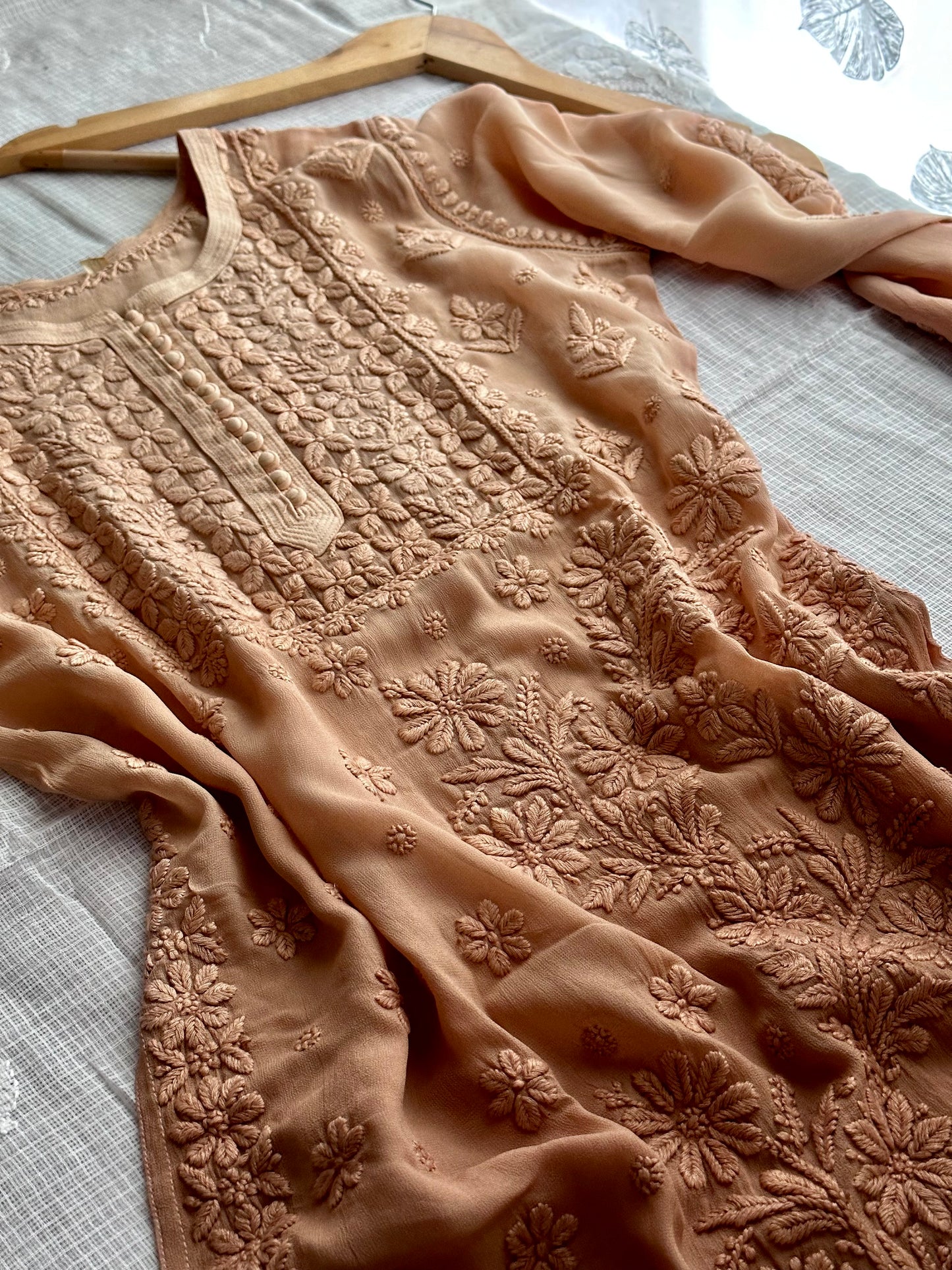 Heer ombre Georgette Chikankari Kurtas