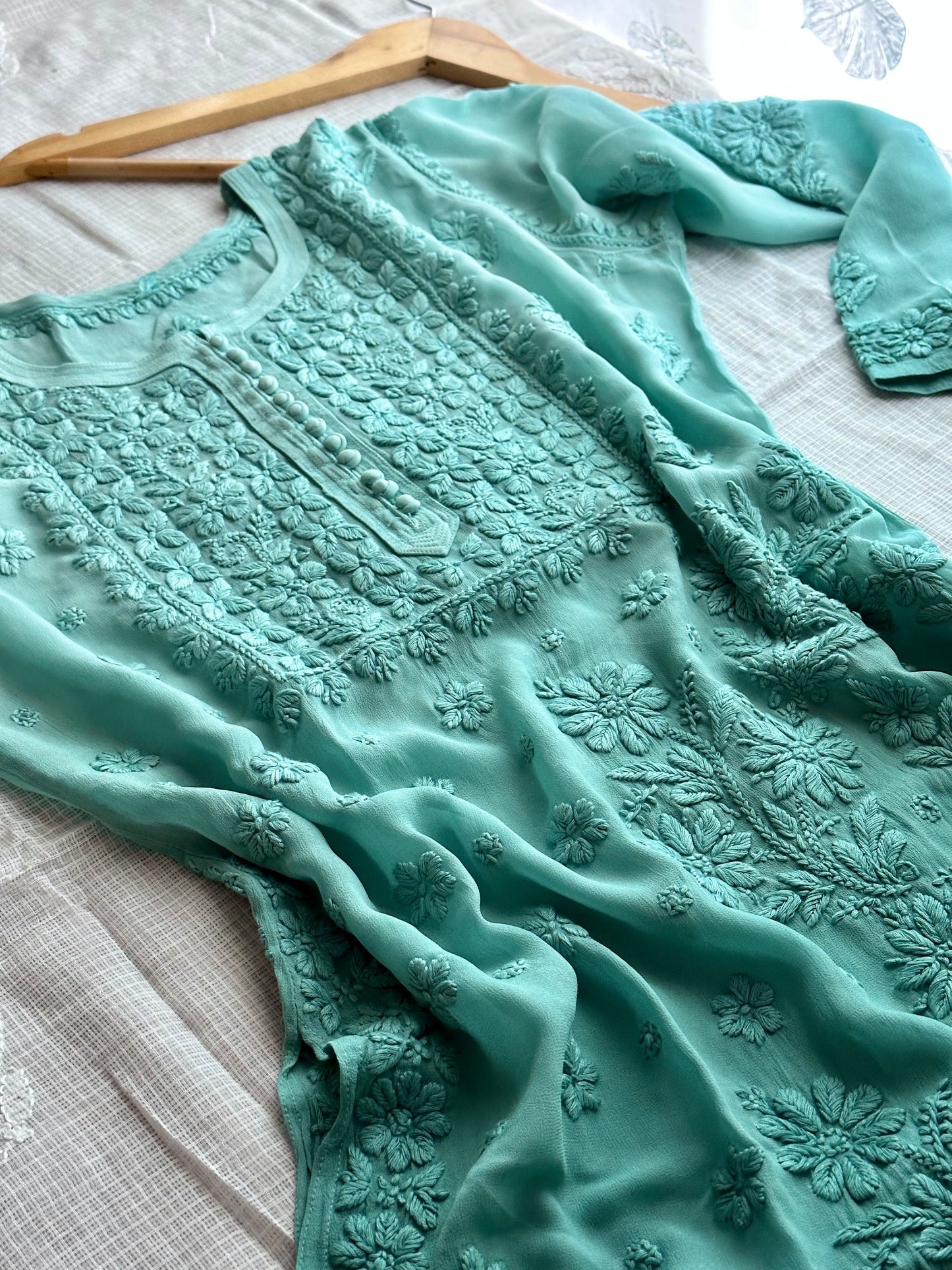 Heer ombre Georgette Chikankari Kurtas