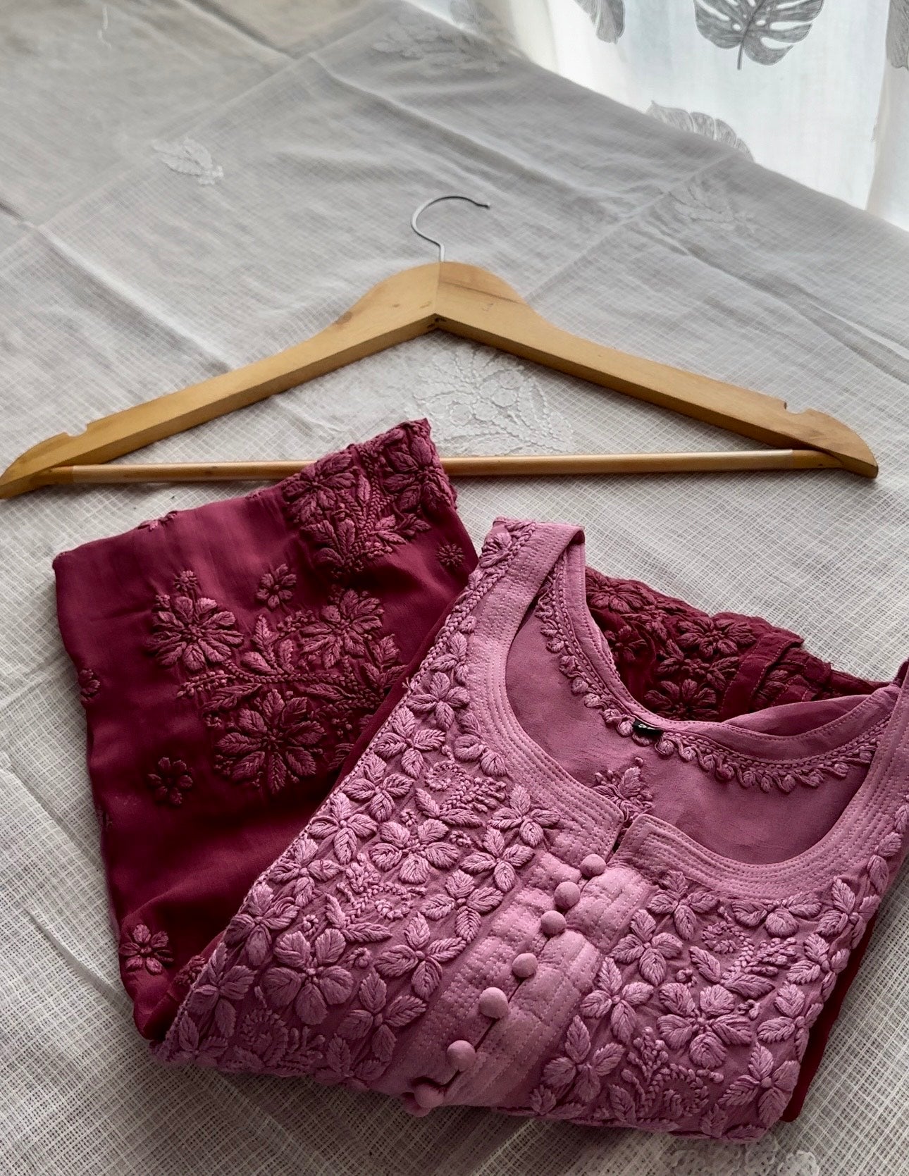 Heer ombre Georgette Chikankari Kurtas