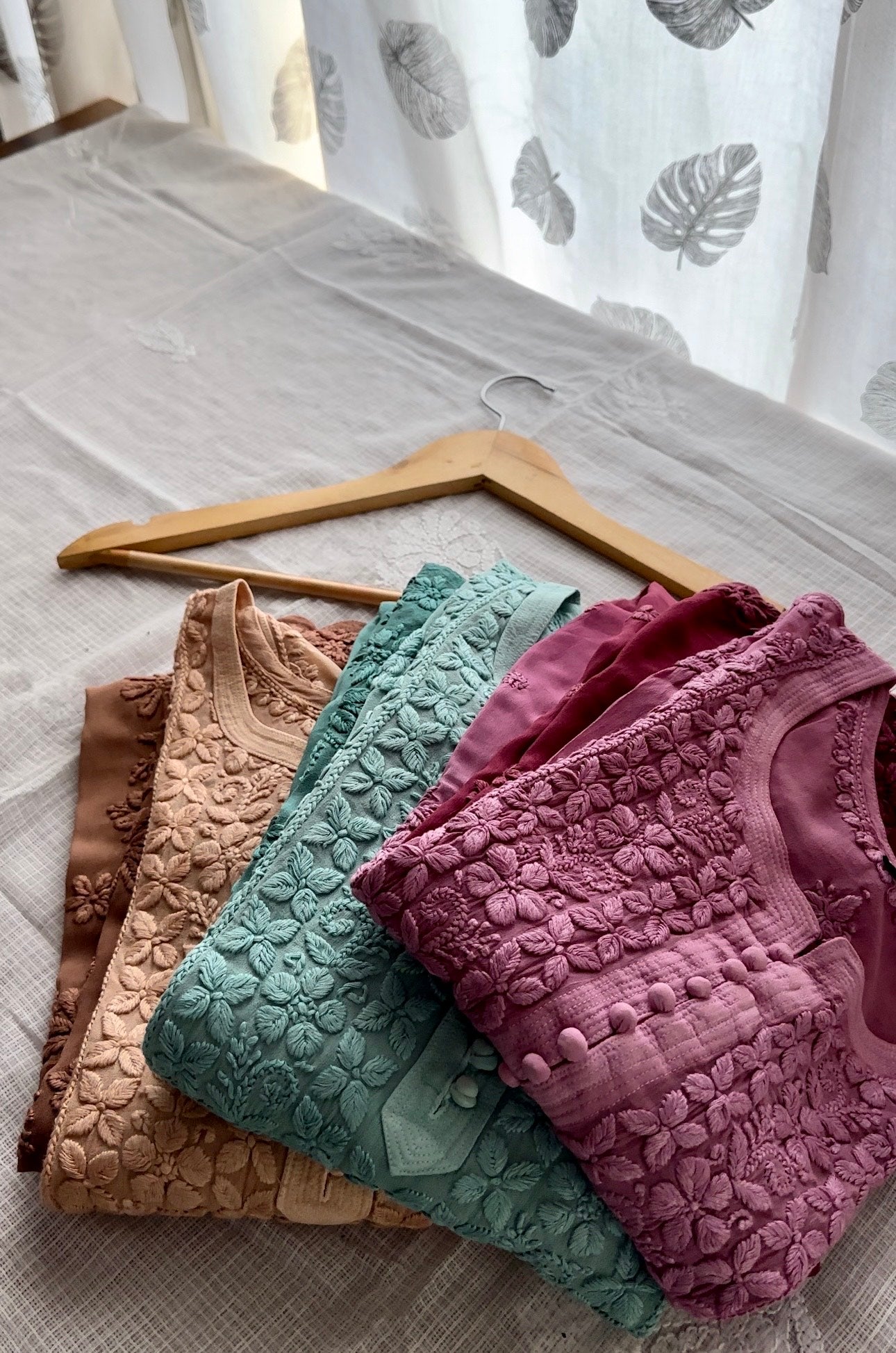 Heer ombre Georgette Chikankari Kurtas