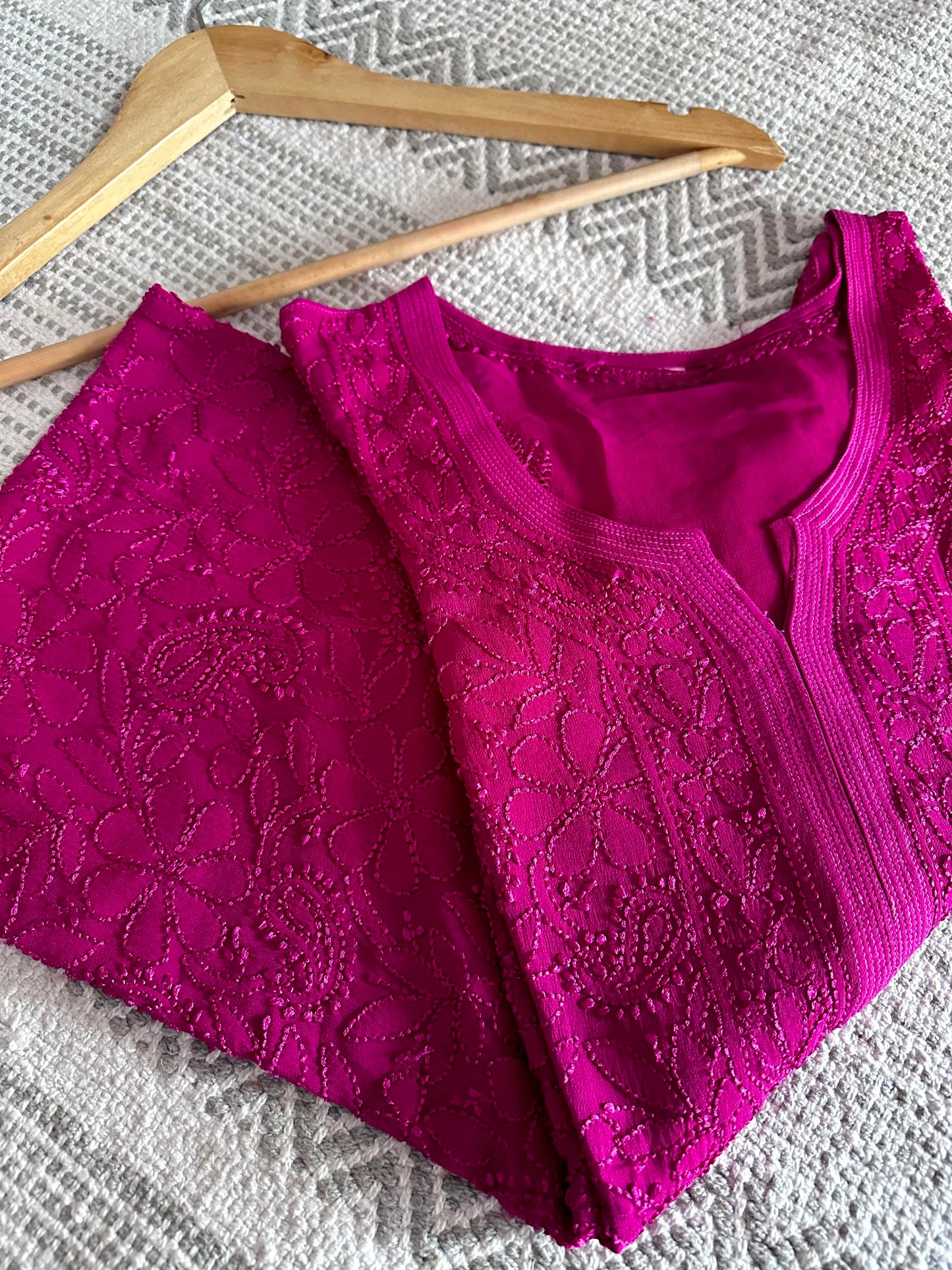 Jaal Georgette Kurtas In Fine Chikankari Work (Dark Shades)