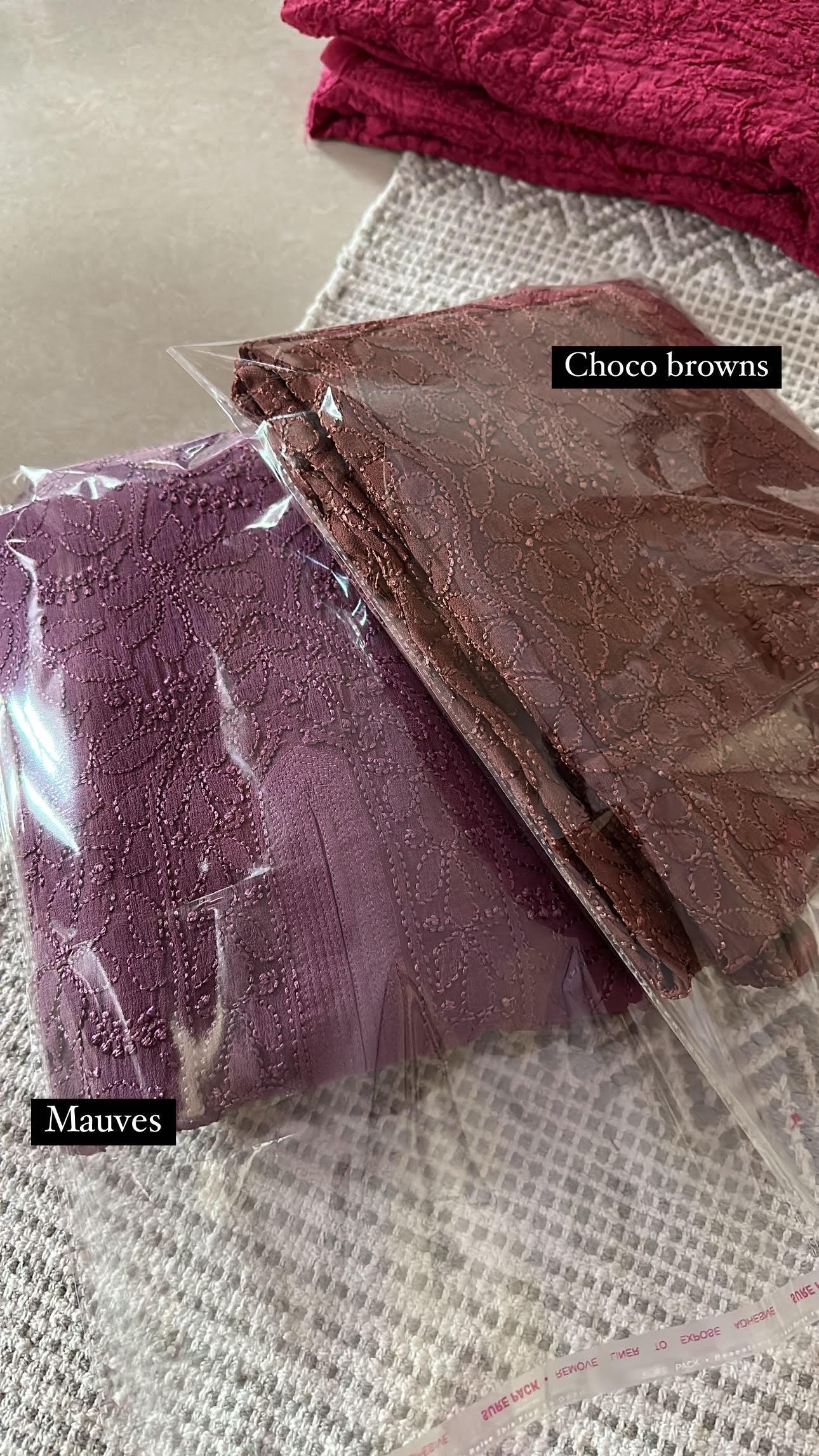 Jaal Georgette Kurtas In Fine Chikankari Work (Dark Shades)