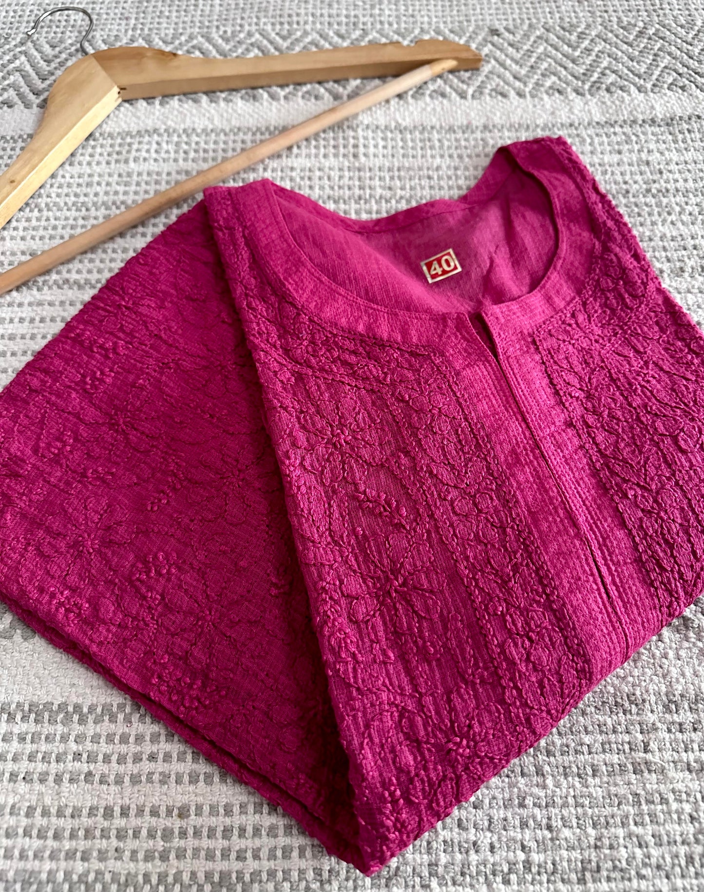 Soft Kota Jaal Chikankari Kurta