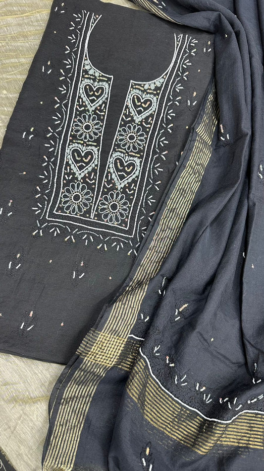 Linen Unstitched Suit Set