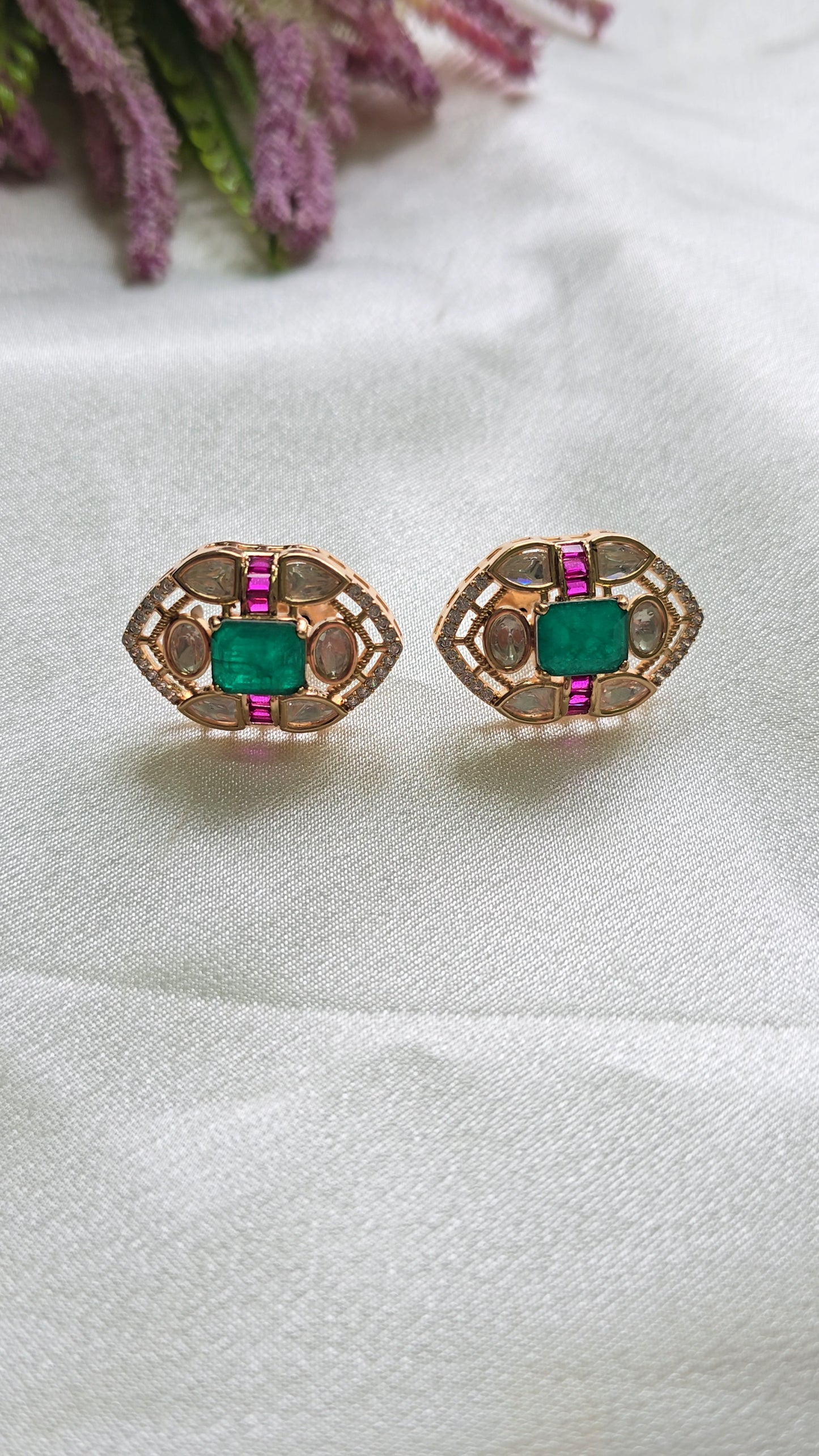 Emerald Envy studs