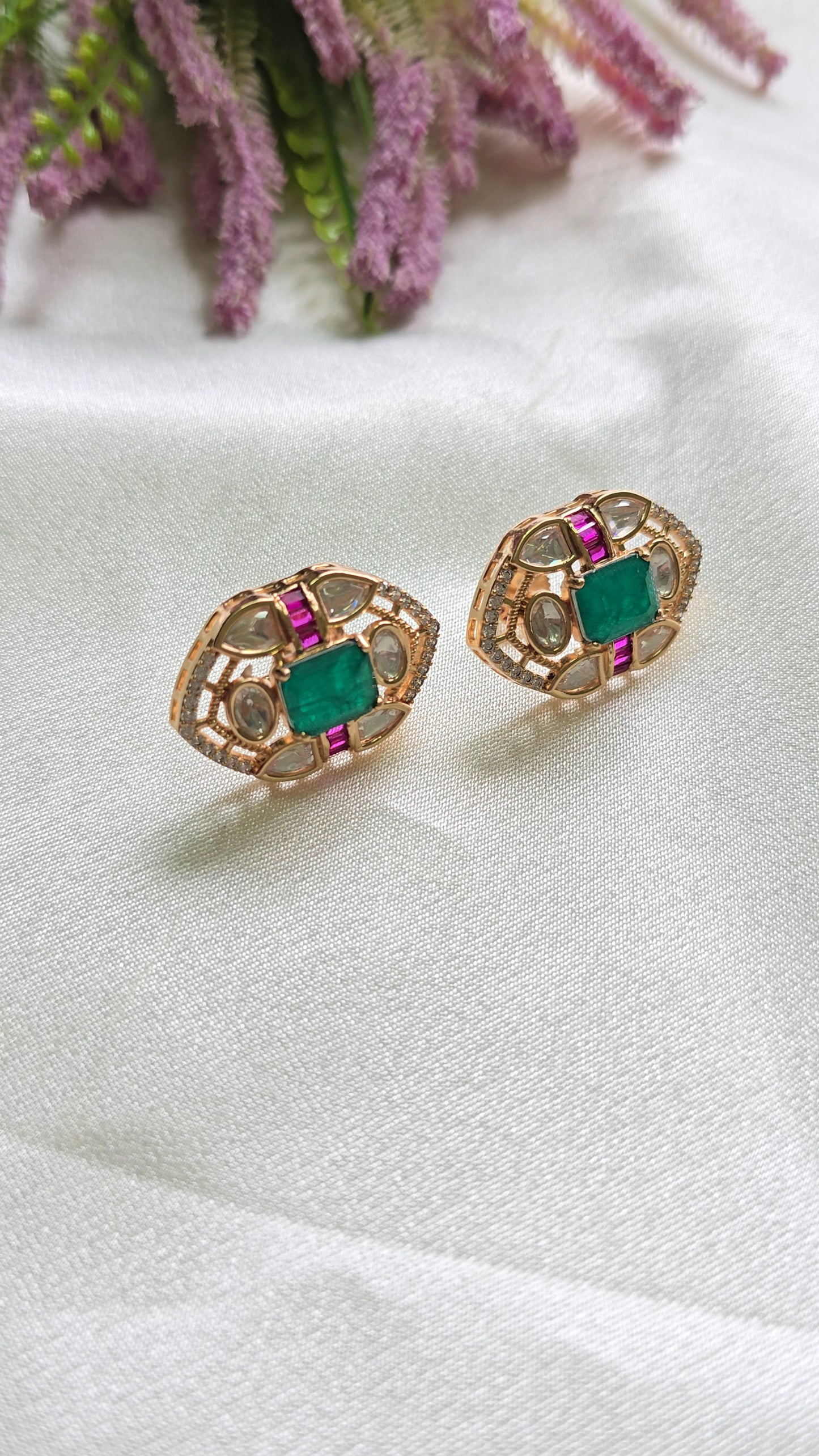 Emerald Envy studs