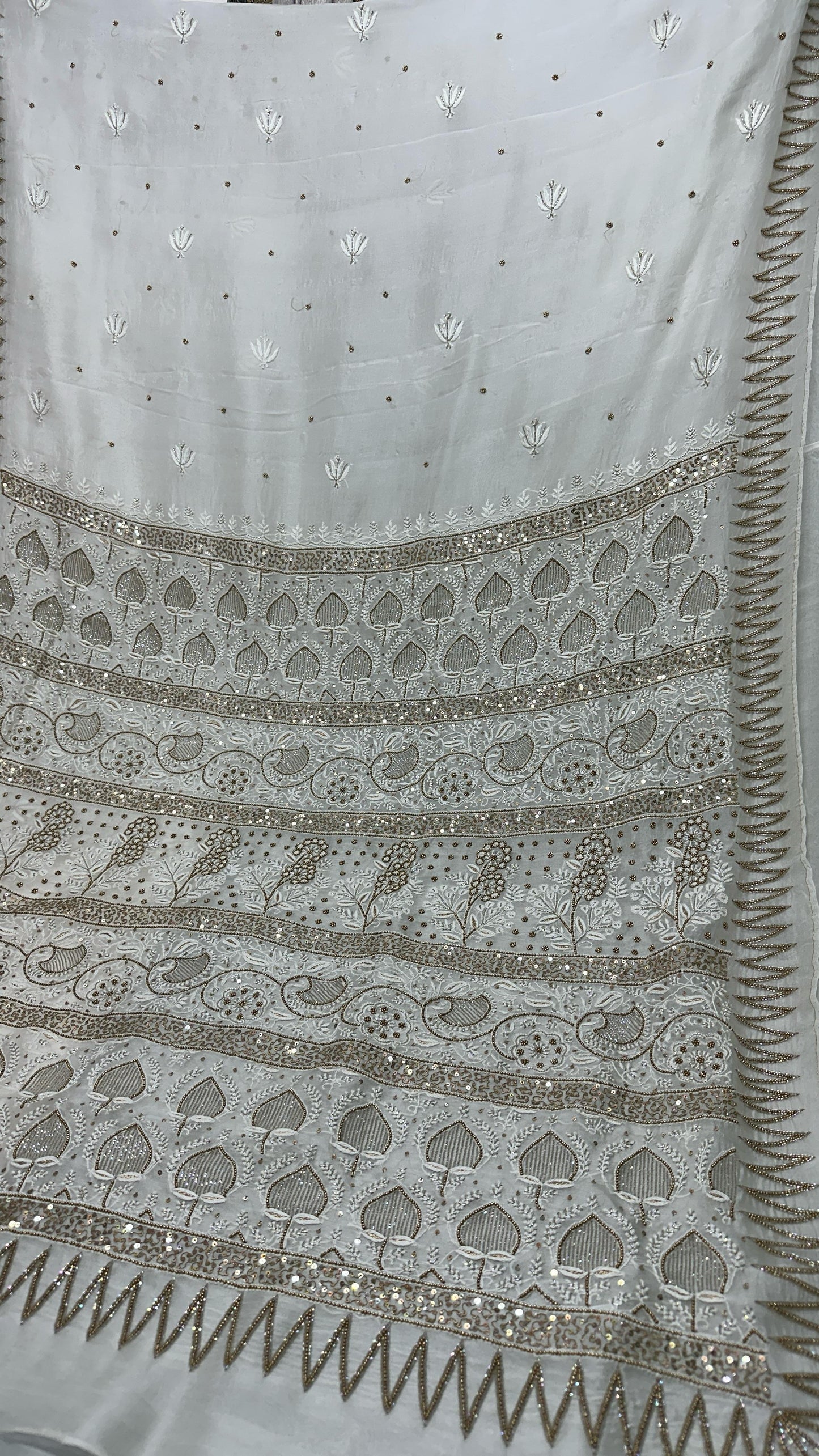 Bridal dulhan organza silk saree