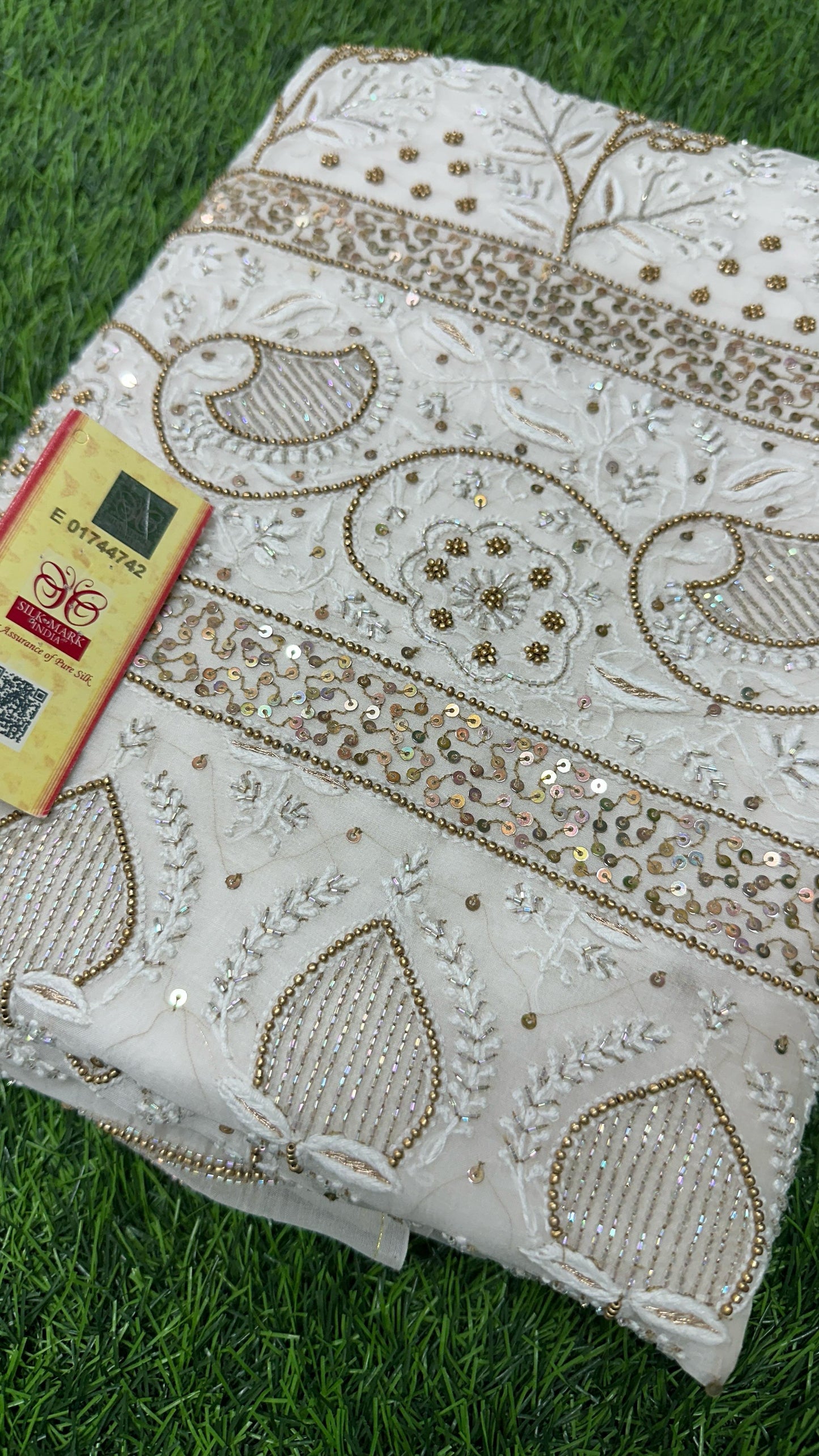 Bridal dulhan organza silk saree
